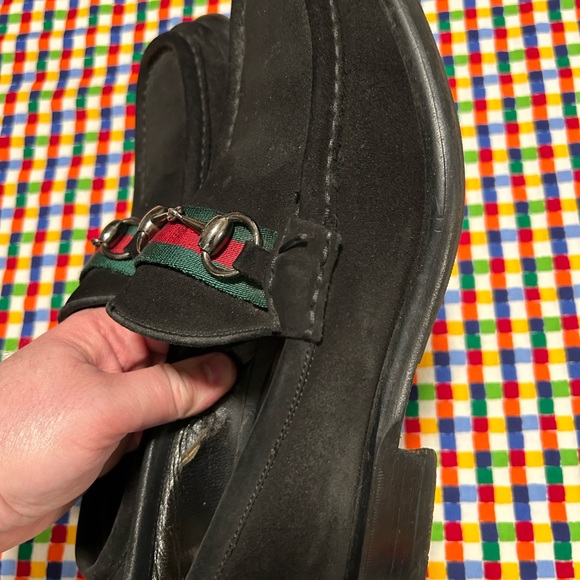 GUCCI #9 loafers black suede 11002 50 8 - Picture 7 of 8
